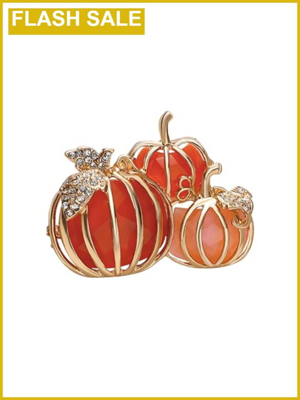 Pumpkin Brooch Pin Alloy Steel Fall Holiday Jewelry Gift